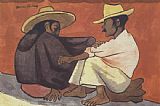 Diego Rivera Canvas Paintings - Pareja Indigena